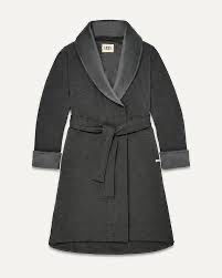 UGG Men's Robinson Lounge Robe Black Heather #1096932