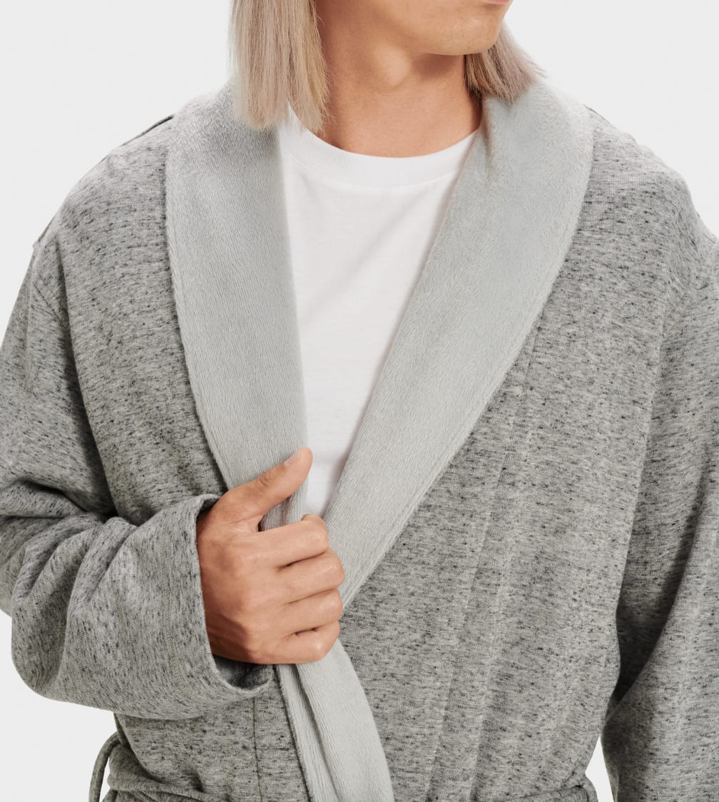 UGG Men's Robinson Lounge Robe Grey Heather #1096932