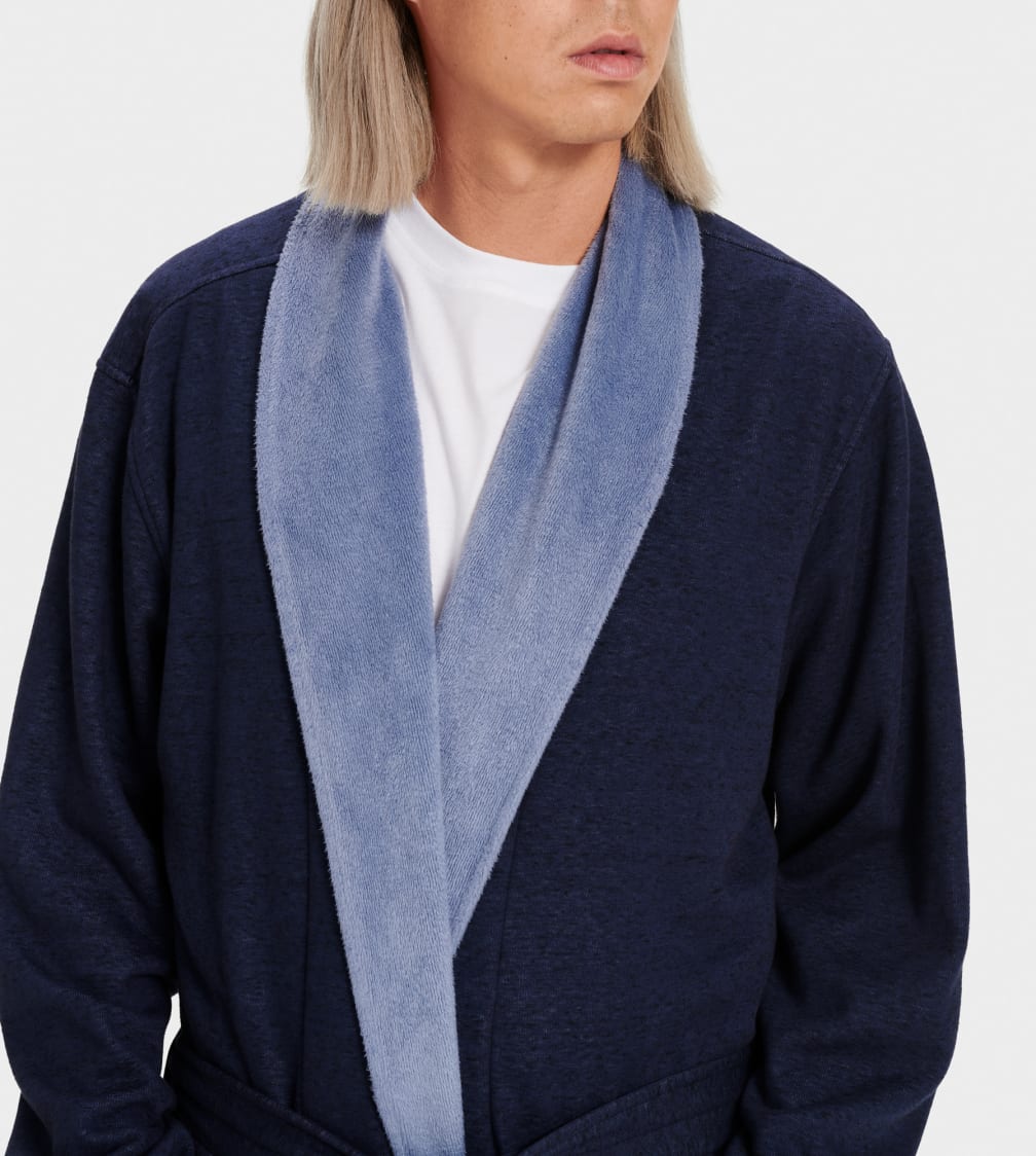 UGG Men's Robinson Lounge Robe Navy Heather #1096932