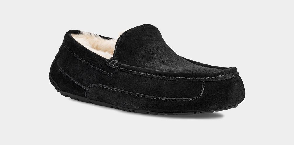 UGG Men's Ascot Suede Black Slipper style #1101110
