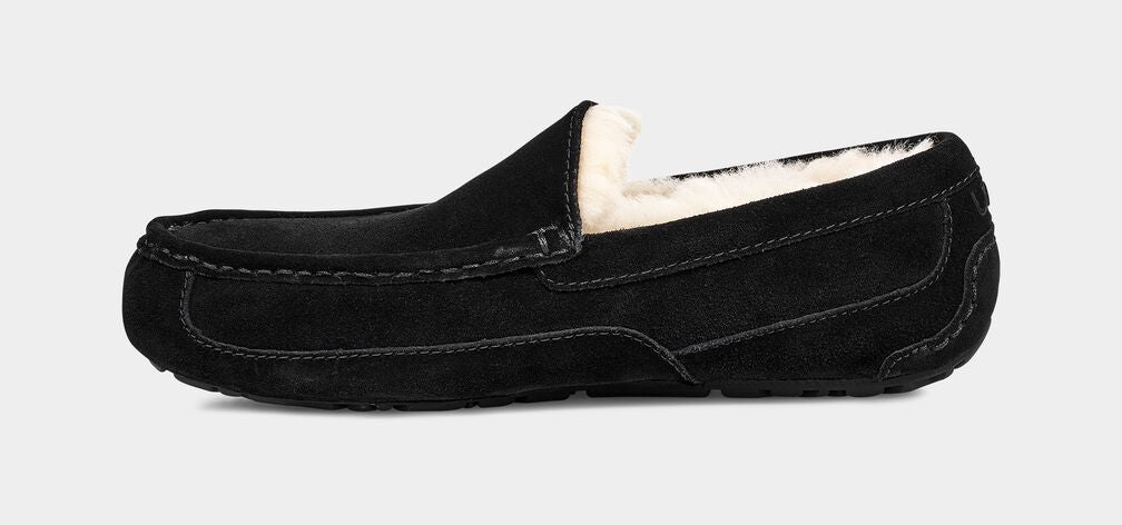 UGG Men's Ascot Suede Black Slipper style #1101110