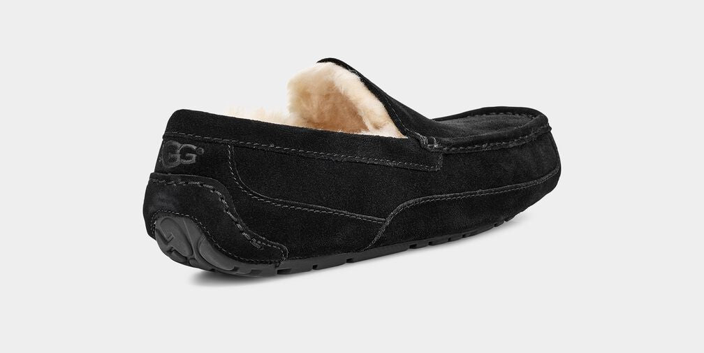 UGG Men's Ascot Suede Black Slipper style #1101110