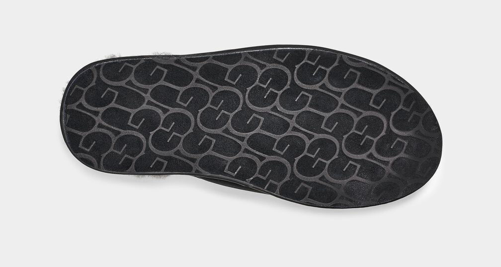 UGG Scuff Leather Men's Slippers In Black 1108192