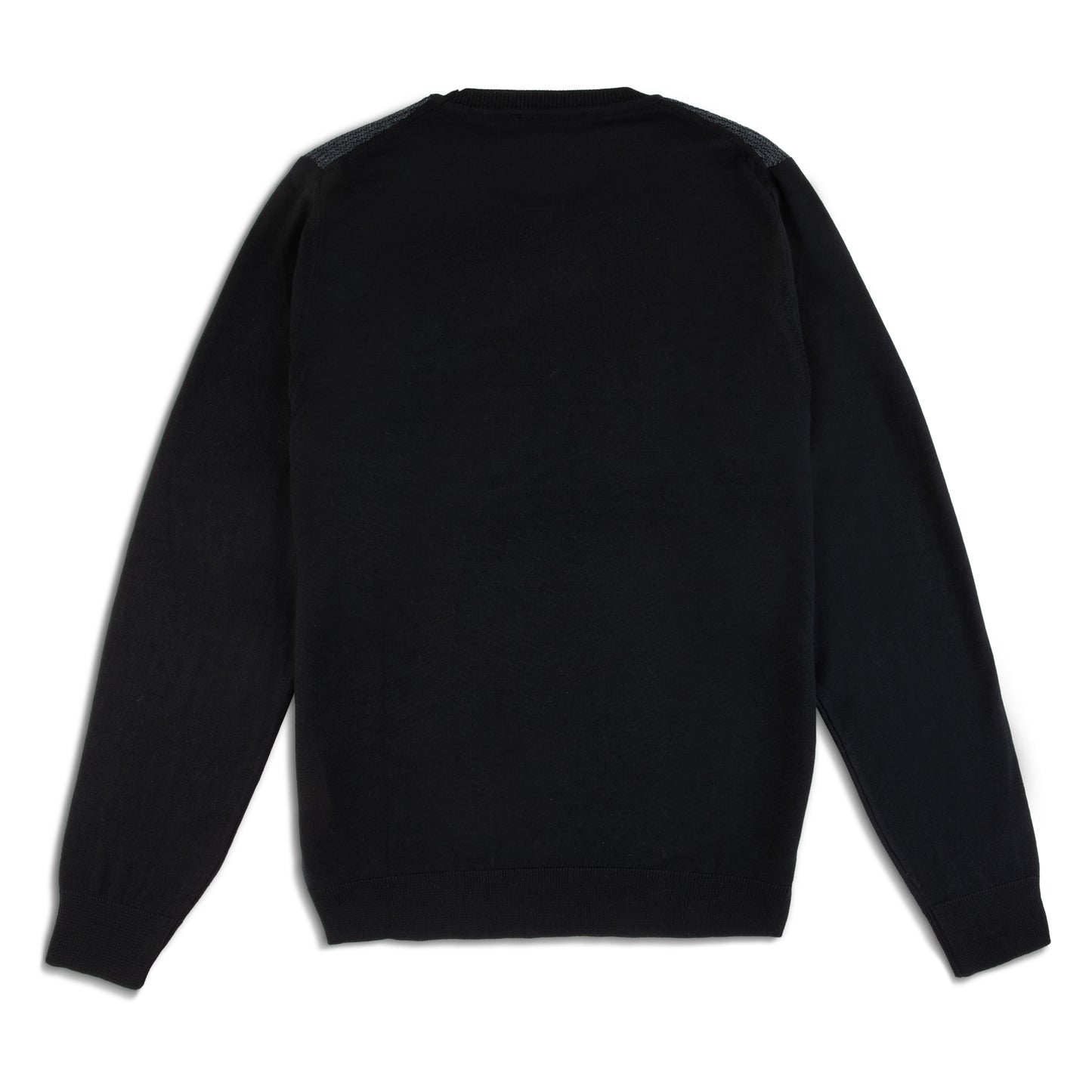 SANDORY Men's Merino Wool Herringbone Crew Neck Sweater
