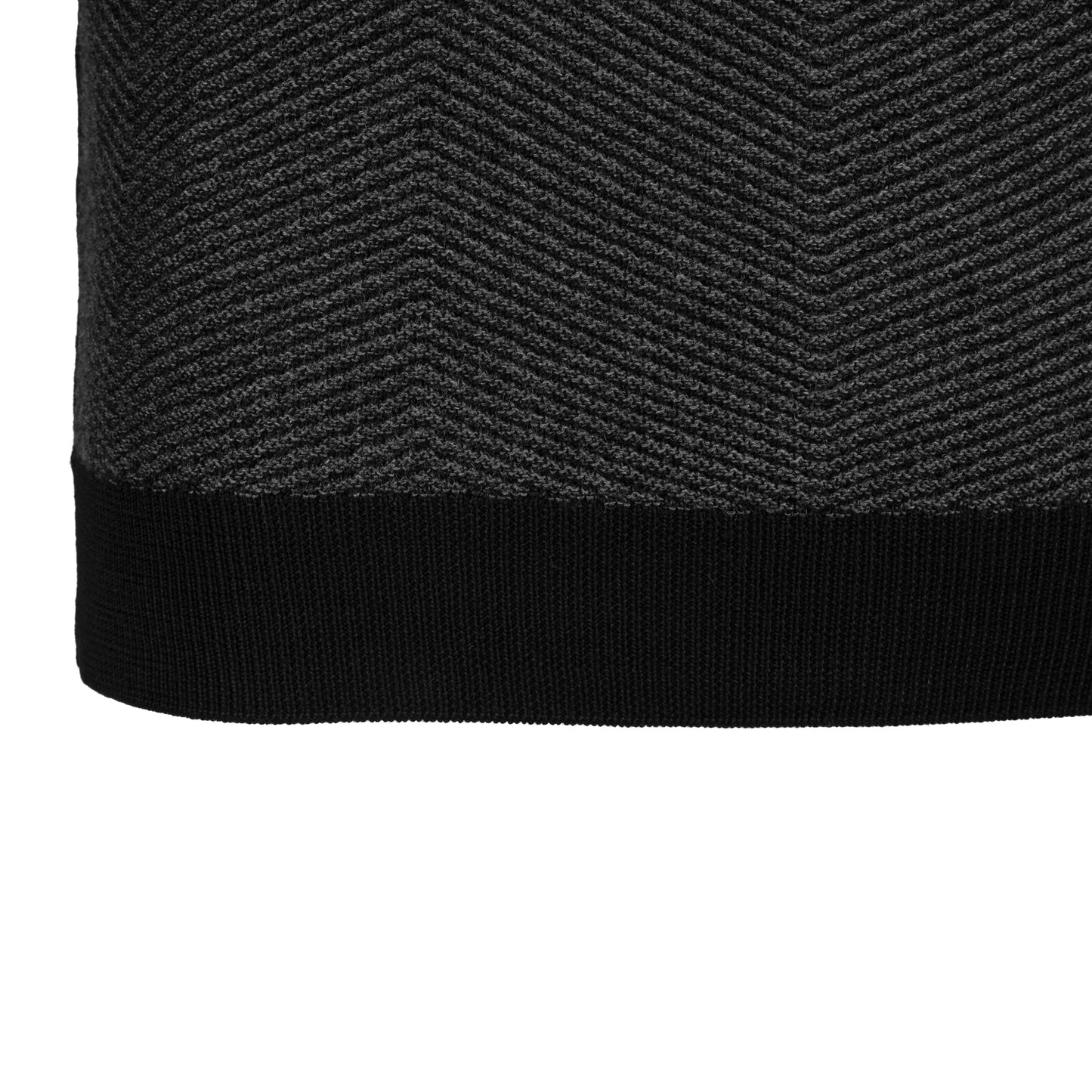 SANDORY Men's Merino Wool Herringbone Crew Neck Sweater