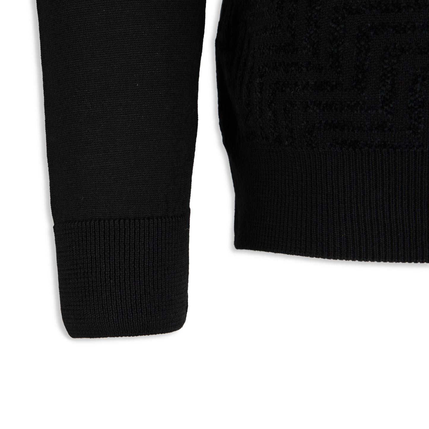 SANDORY Men's Merino Wool chenille Zig Zag Design Crew Neck Sweater