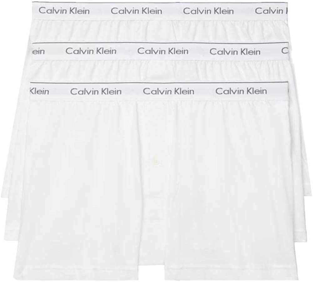 Calvin Klein Men's 3pk Cotton Knit Boxer Shorts Style NB4005