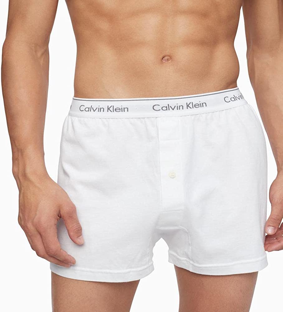 Calvin Klein Men's 3pk Cotton Knit Boxer Shorts Style NB4005 – The Right  Choice