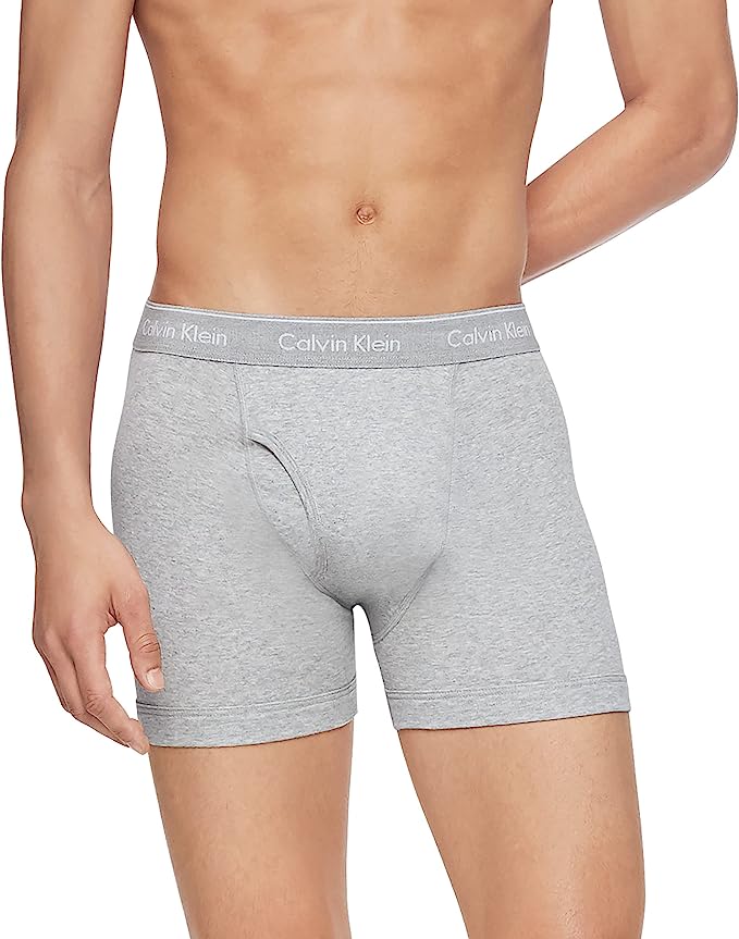 Calvin Klein Men's 3pk Cotton Knit Boxer Briefs Grey Style NB4003