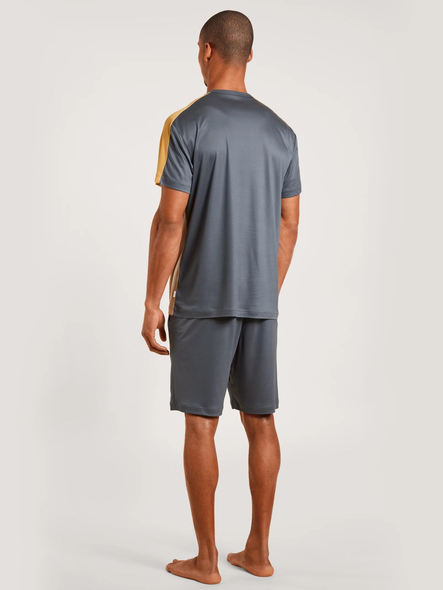 CALIDA Men's 100% Tencel Crew Neck Short Pajamas Set 46780