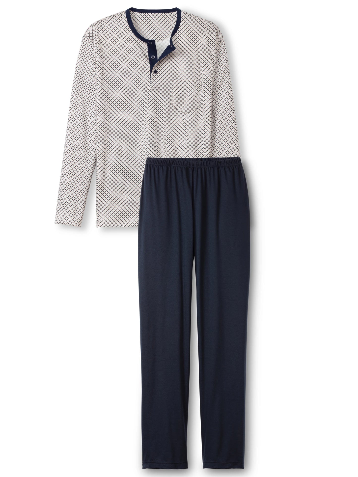 CALIDA Men's 3 Button Relax Selected 2 Swiss Cotton Pajamas Set 40686
