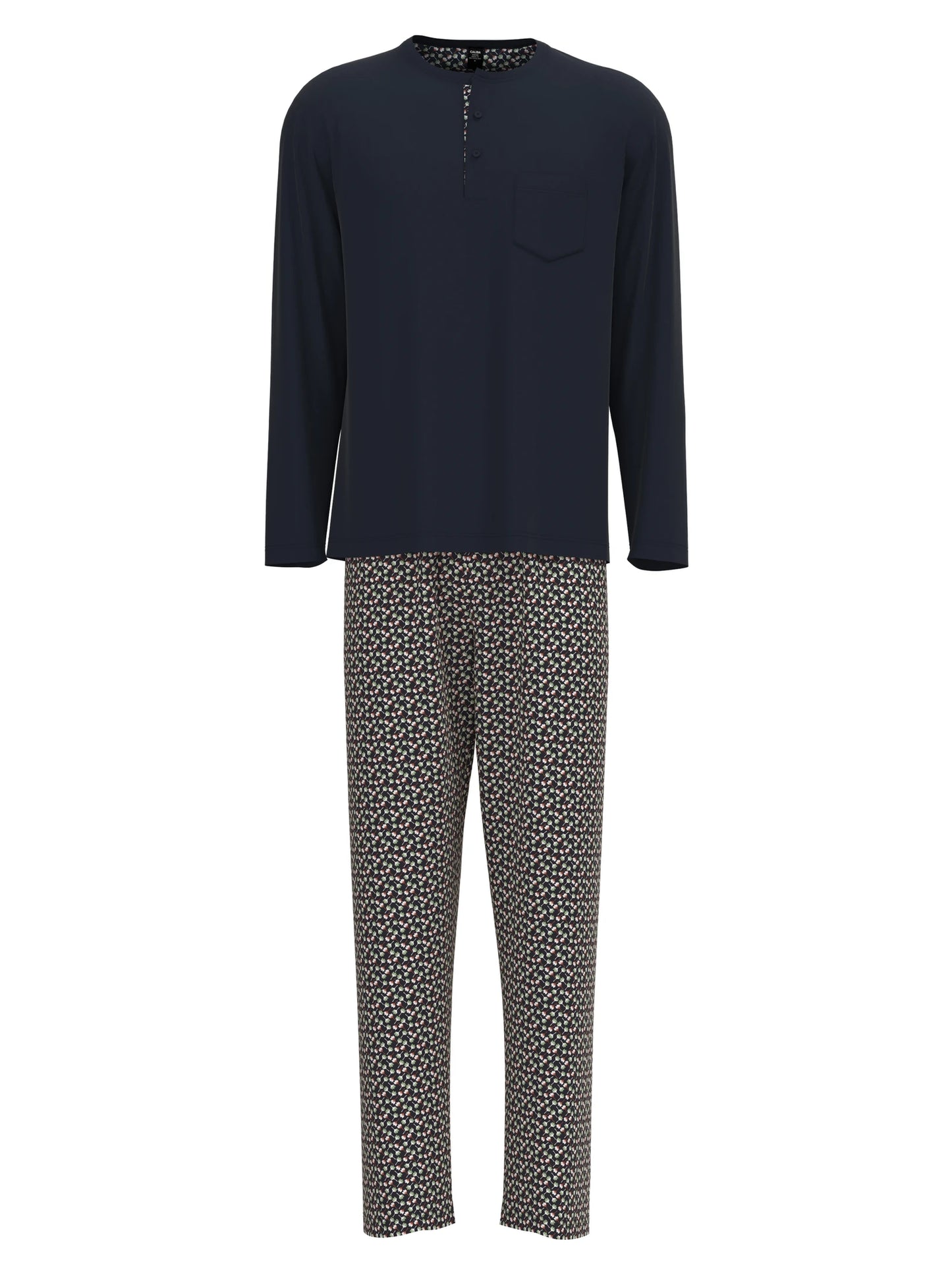 CALIDA Men's 3 Button Relax Selected Swiss Cotton Pajamas Set 43285