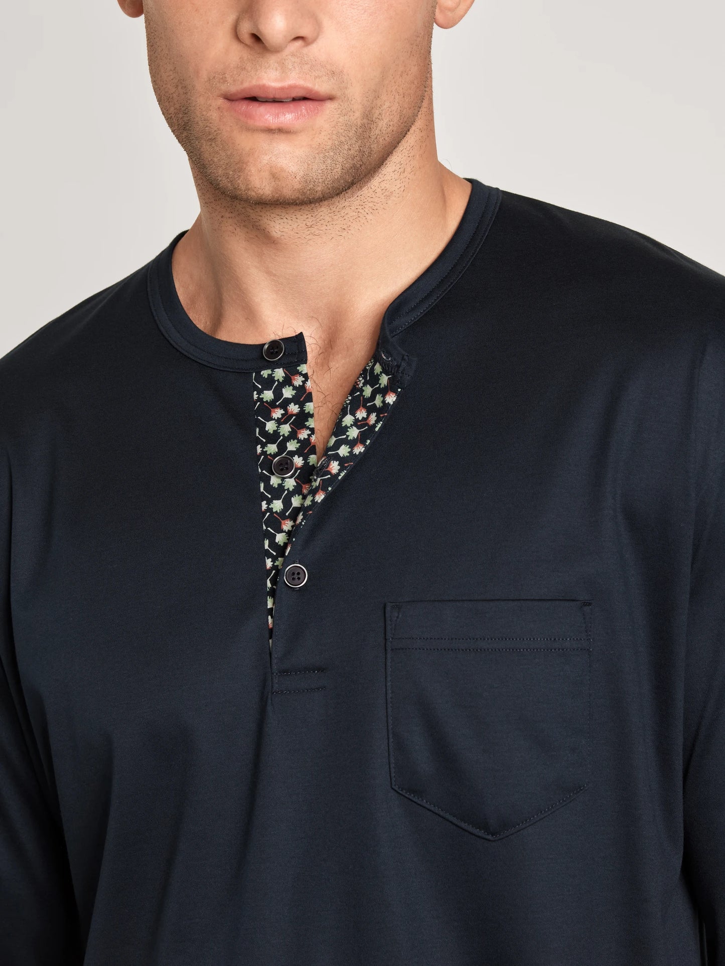 CALIDA Men's 3 Button Relax Selected Swiss Cotton Pajamas Set 43285