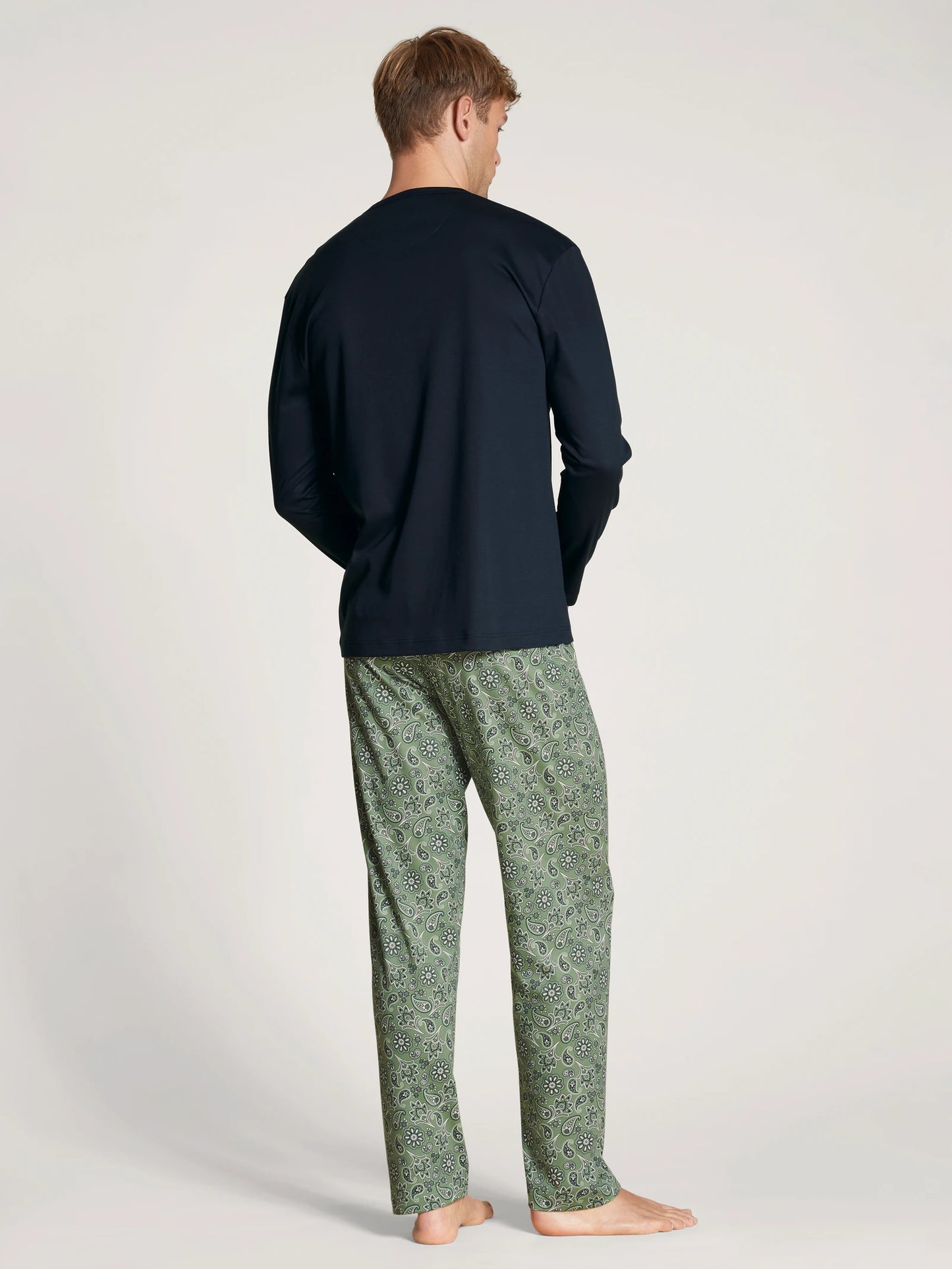 CALIDA Men's 3 Button Relax Choice Swiss Cotton Pajamas Set 44465