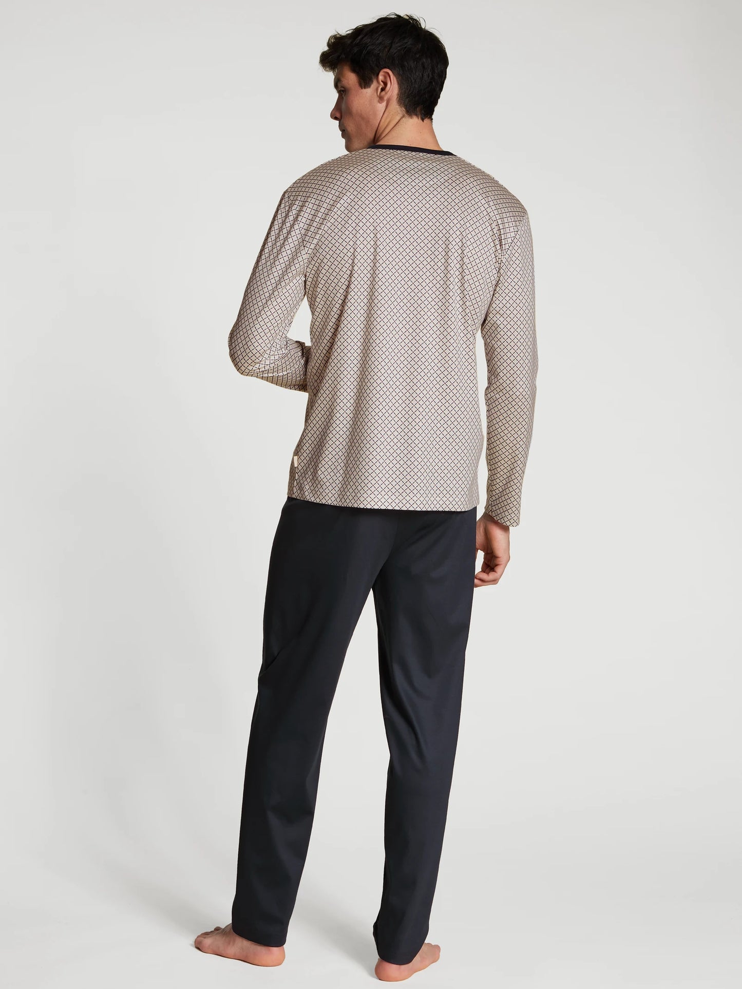 CALIDA Men's 3 Button Relax Selected 2 Swiss Cotton Pajamas Set 40686