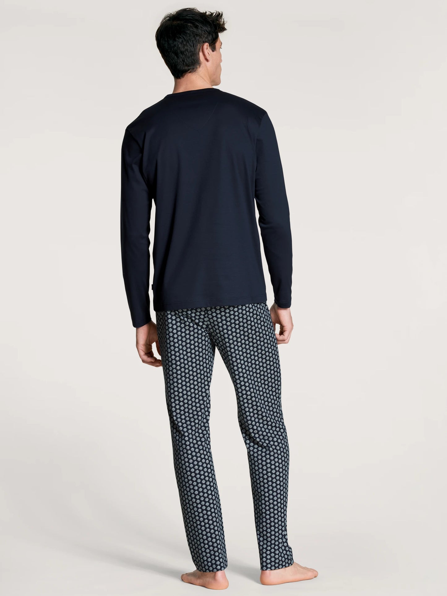 CALIDA Men's V-Neck Swiss Cotton Pajamas Set 46467