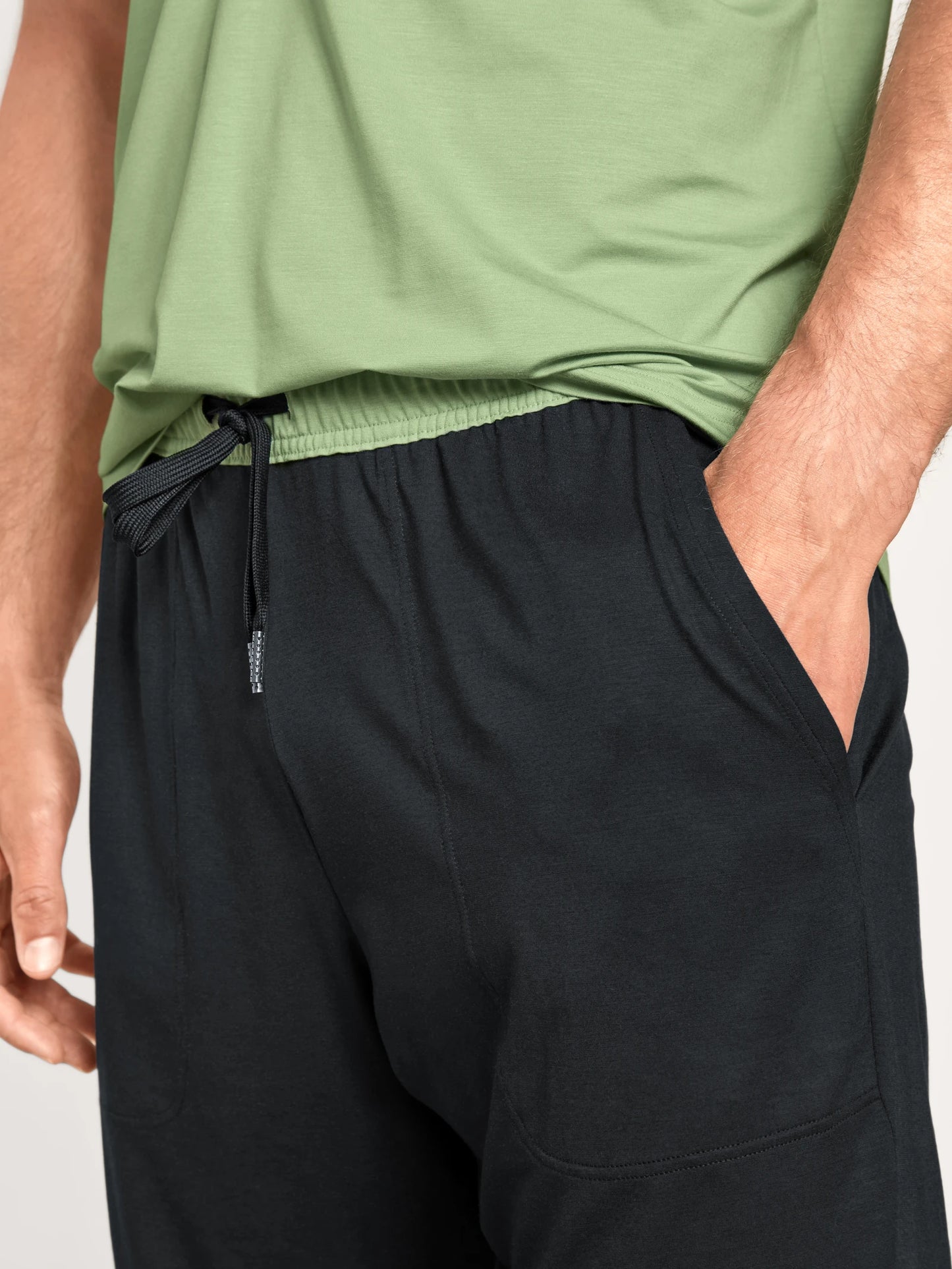 CALIDA Men's 3 Button Seaweed Micro Tencel Short Pajamas Set In Box 43684