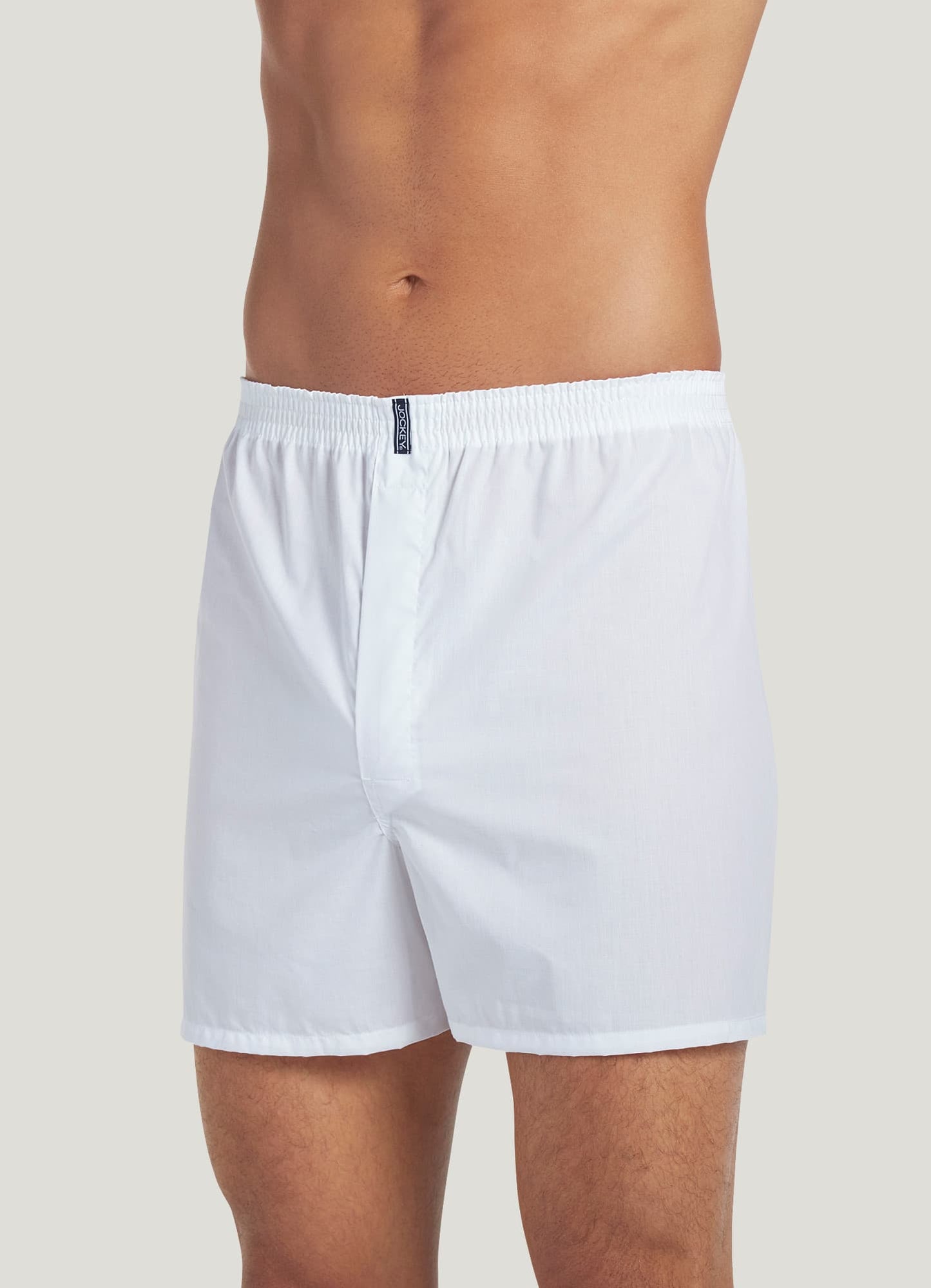 Jockey Men's White Full Cut Woven Boxers 3pk style #9900