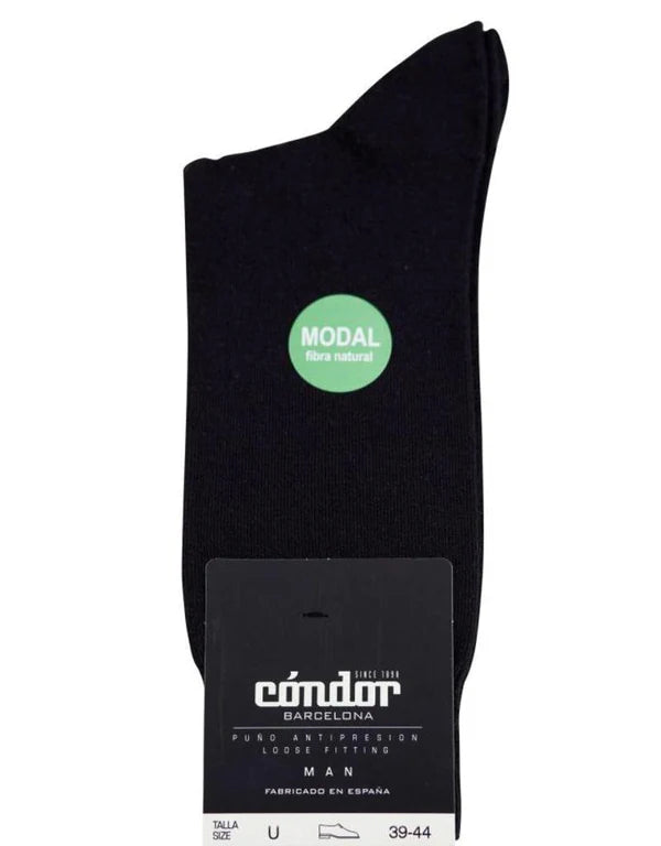Condor Black Modal Men's Dress Sock