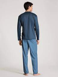 CALIDA Men's 3 Button Swiss Cotton Pajamas Set 41389