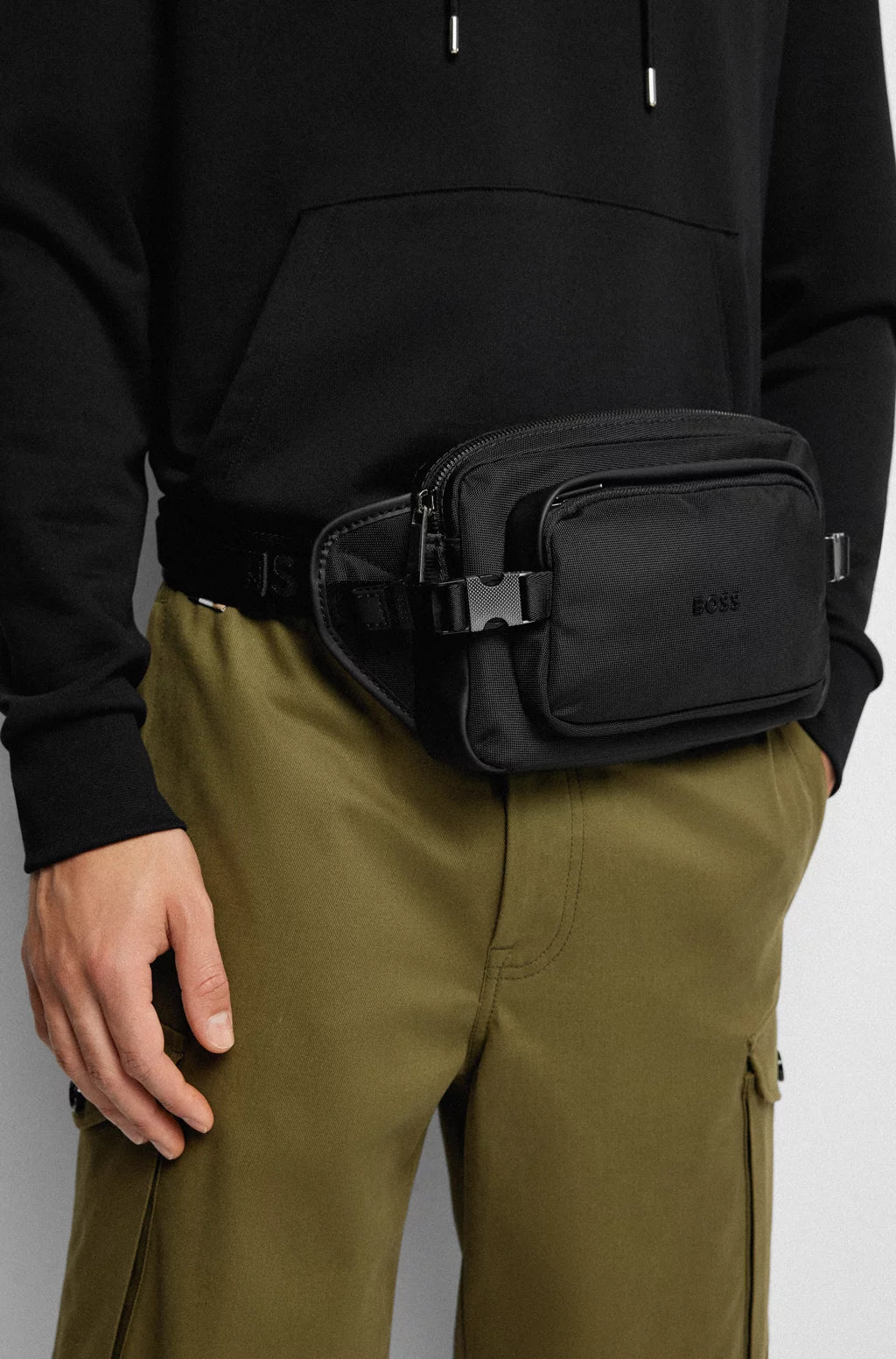 Hugo Boss Men's Catch Belt Bum Bag Black 50472937