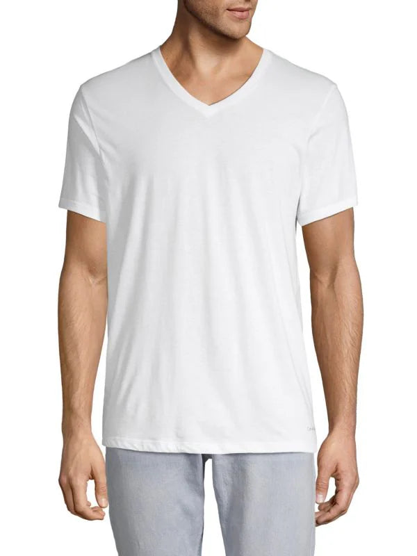 Calvin Klein Men's 3pk Cotton V Neck Undershirt Style NB4012
