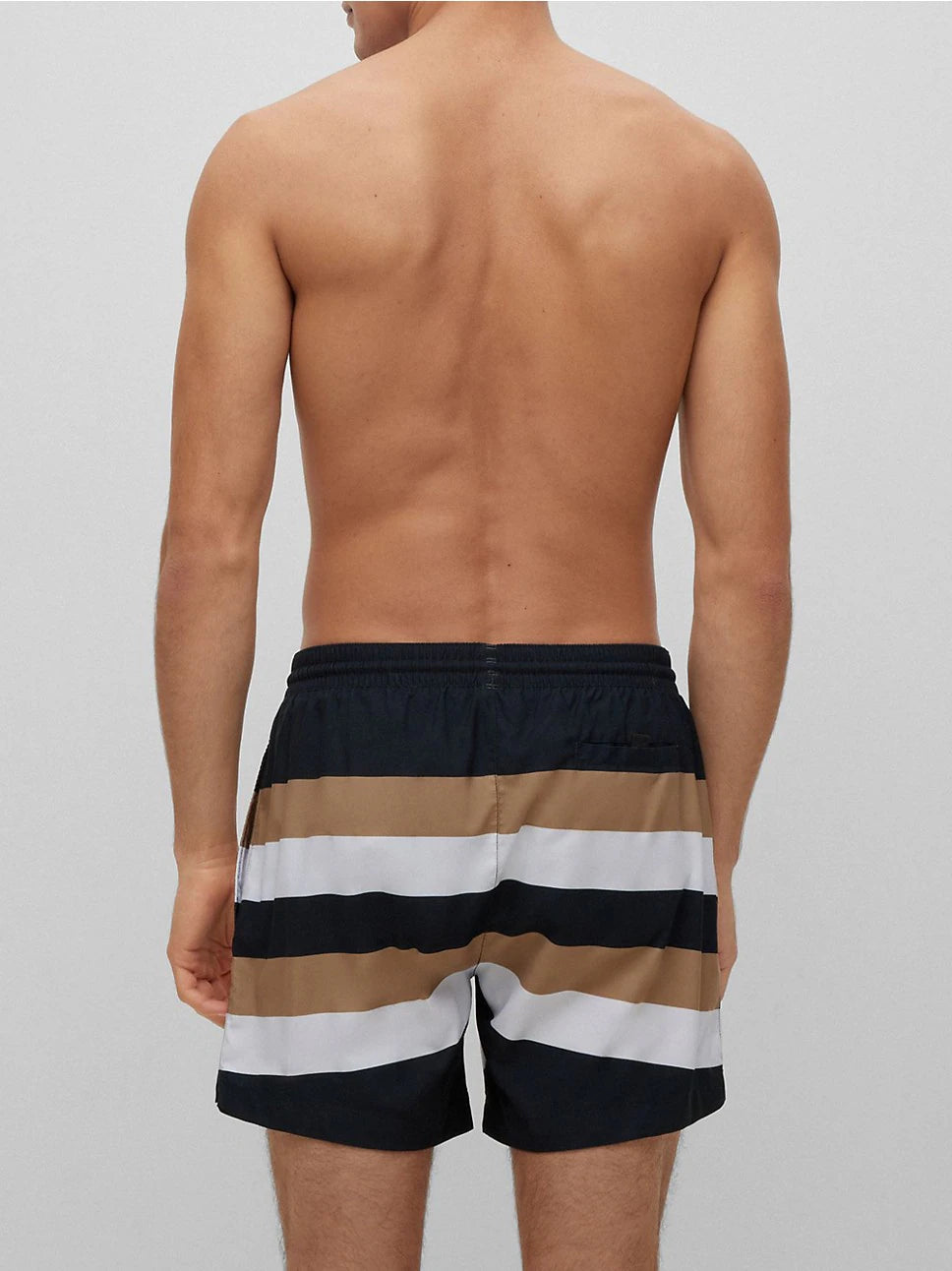 Hugo Boss men's Quick-dry signature-stripe swim shorts