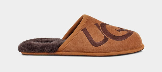UGG Scuff Logo Men's Slippers In Chestnut / Espresso 1101324