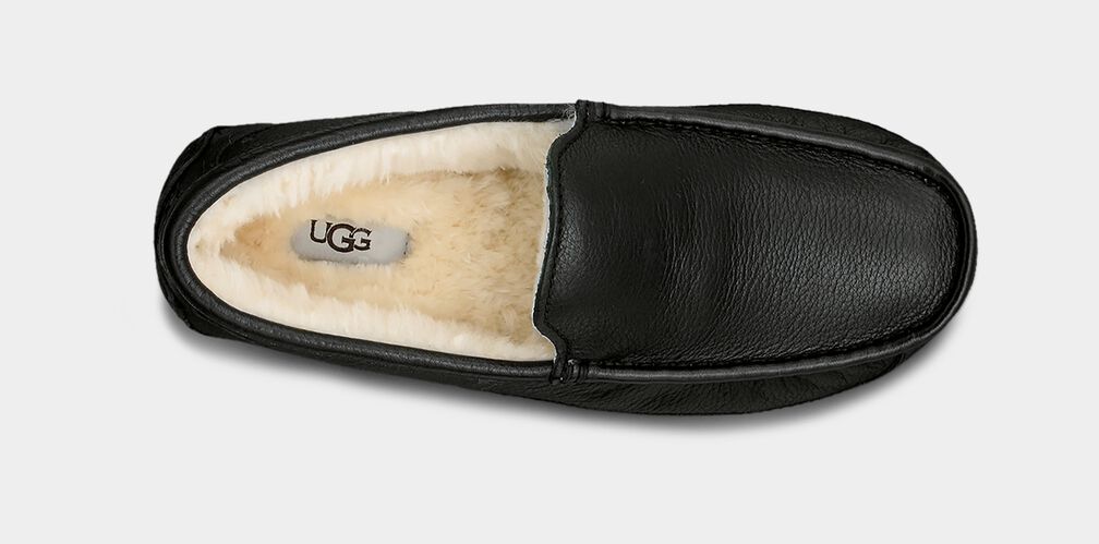 UGG Men's Ascot Leather Black Slipper style #5379