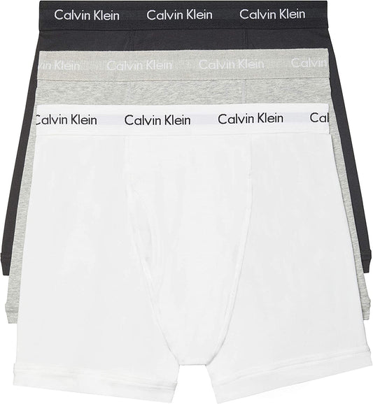 Calvin Klein Men's 3pk Cotton Knit Boxer Briefs Multi Color Style NB4003