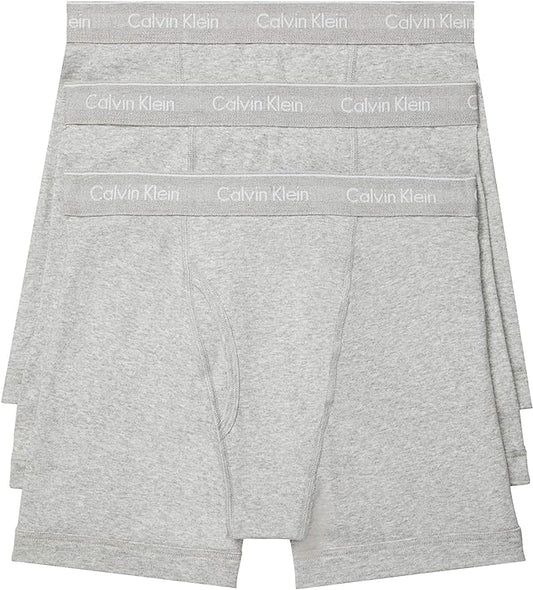 Calvin Klein Men's 3pk Cotton Knit Boxer Briefs Grey Style NB4003