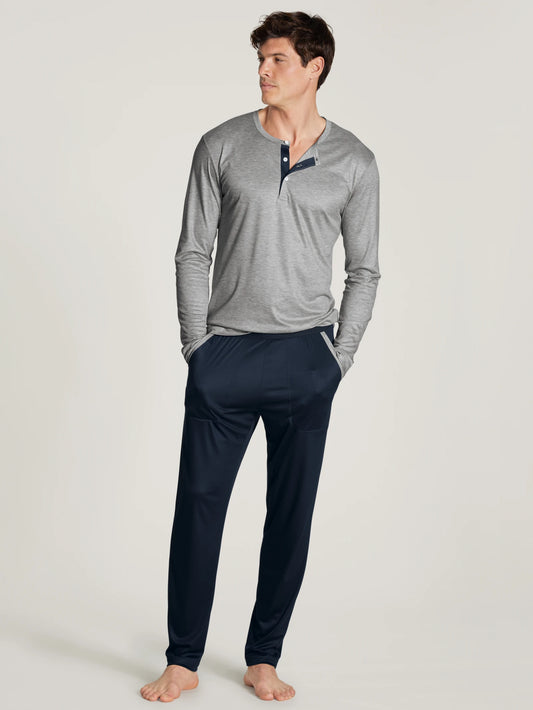 CALIDA Men's Button Down Cotton Knit Pajamas Set 44784 – The Right Choice