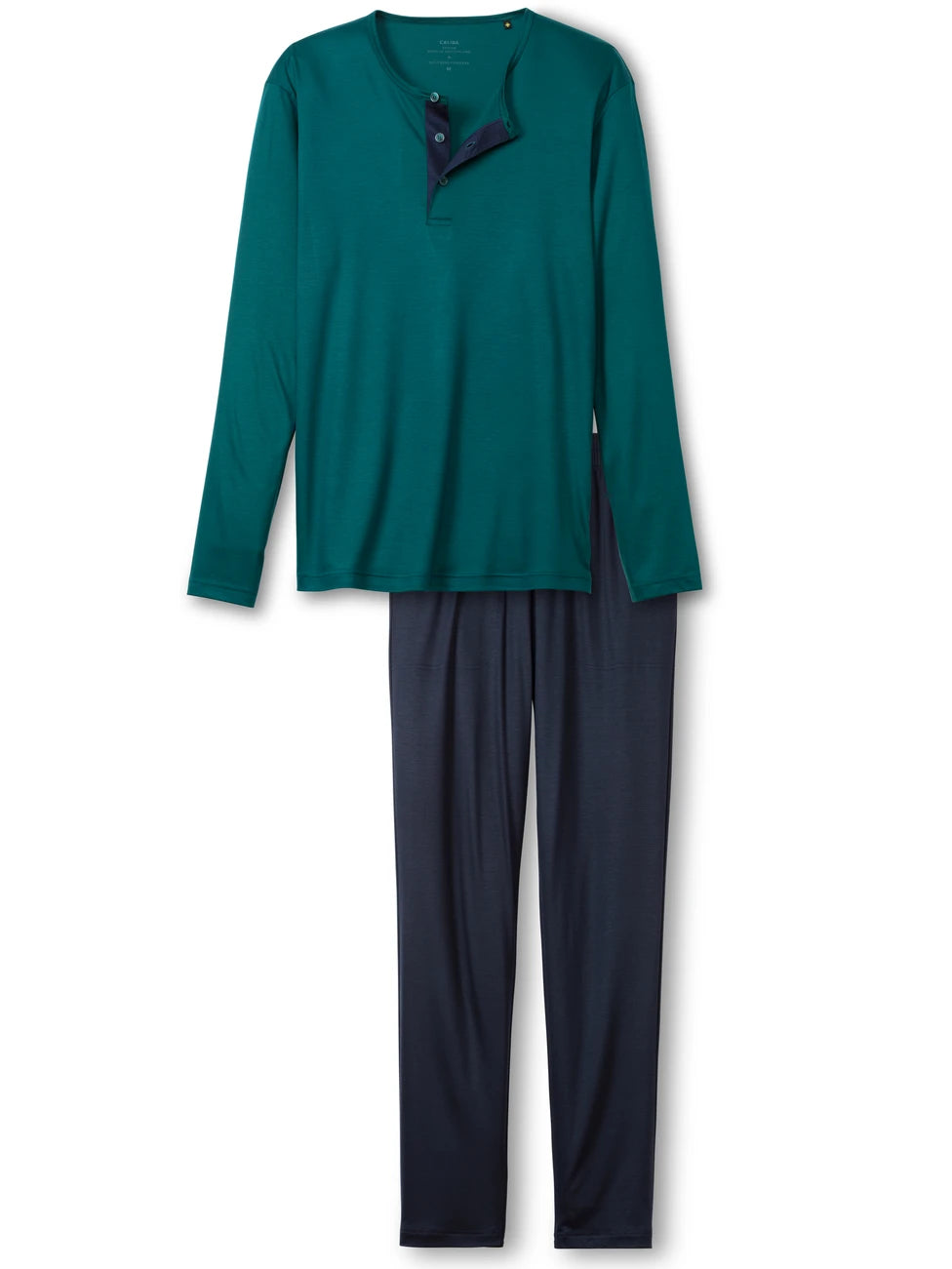 CALIDA Men's Tencel & Silk 3 Button Pajamas Set 40189