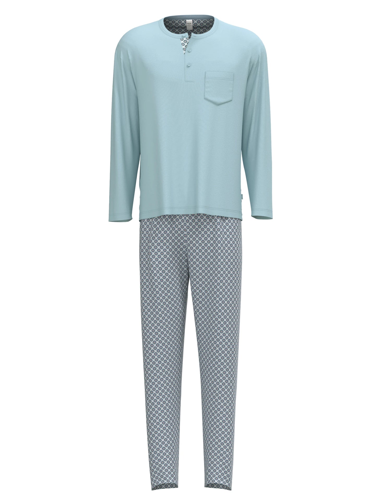 CALIDA Men's 3 Button Relax Choice 1 Swiss Cotton Pajamas Set 42186