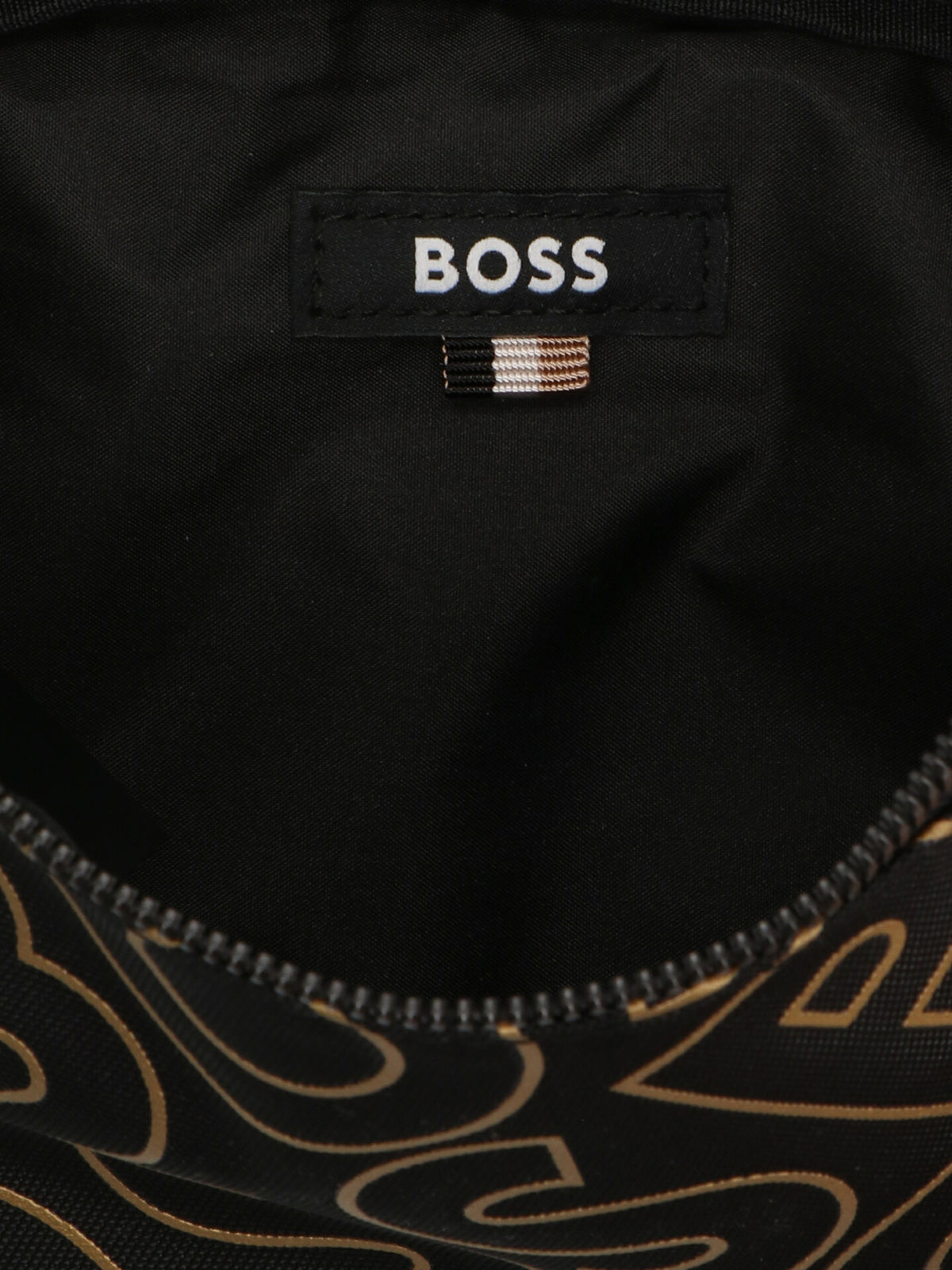 Hugo Boss Men's Logo Bum Bag in black & Gold