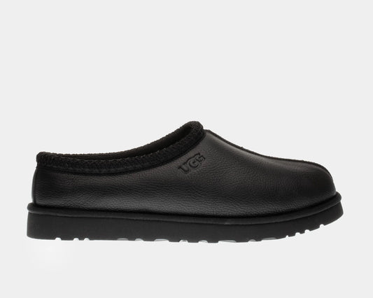 UGG Men's Tasman Black Leather  slippers #1140930