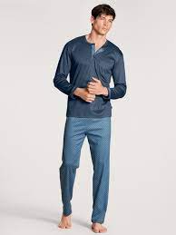 CALIDA Men's 3 Button Swiss Cotton Pajamas Set 41389